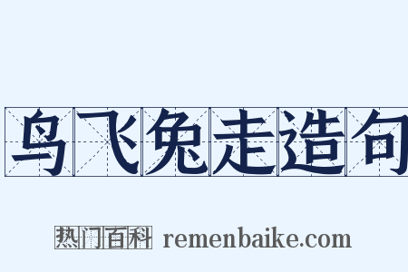 鸟飞兔走造句是什么意思的图片